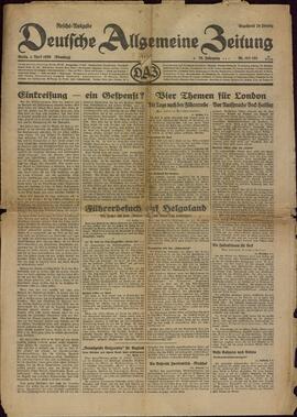 Diario Alemán General. Berlín, 4 abril 1939