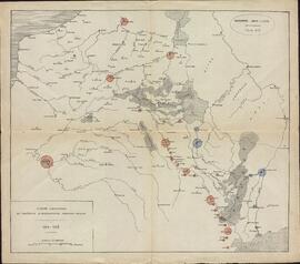 Carta General del Teatro de Operaciones Franco-Belga, 1914-1918