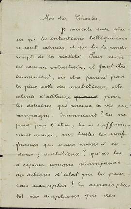 Daure, Albert. Correspondencia oficial a Charles Anrigo. 1914-1918