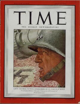 Time, 26 de Julio de 1943: "Teniente General Patton, Comandante de las fuerzas amercianas en Sicilia."