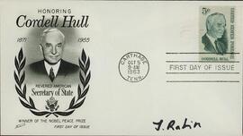 Rabin, Yitzhak. Sobre en honor de Cordell Hull