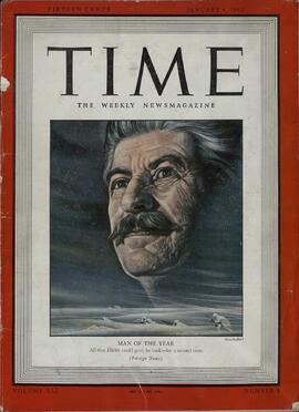 Time, 4 de Enero de 1943 "El hombre del año. Todo lo que Hitler podía dar, el lo tomó - por segunda vez."
