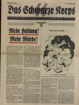 Das Schwarze Korps. Periódico para la defensa de la NSDAP. Berlín, 10 octubre 1940