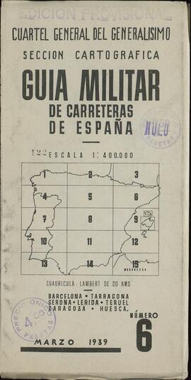 España, guía militar de carreteras. Marzo 1939 (Fin de la Guerra Civil)