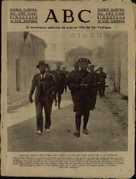 Diario ABC "El movimiento sedicioso de ayer en Villa don Fadrique", Madrid, 9 de julio de 1932.