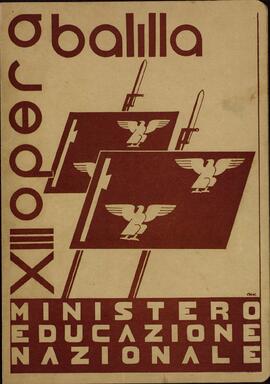 Ministero Dell'Educazione Nazionale. Opera Nazionale "Balilla": Giulio Cesare Deveynes. 19 Junio 1935