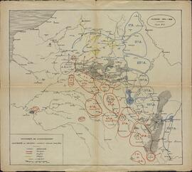 Plano de las Concentraciones Alemanas y Franco-Anglo-Belgas, c. 1914