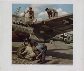 Werkfoto Marg. Thiel: "Messerschmitt Me 110 antes del vuelo"