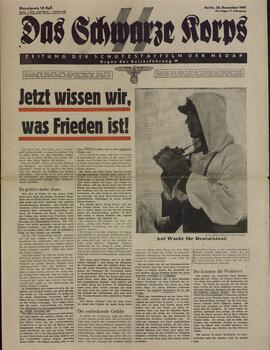 Das Schwarze Korps. Periódico para la defensa de la NSDAP. Berlín, 25 diciembre 1941