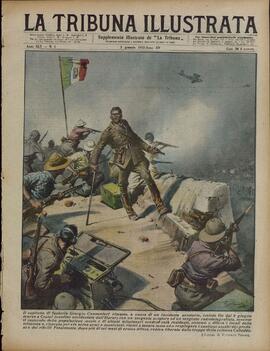 La Tribuna Illustrata: "El Capitán de Infantería Giorgio Cannonieri estuvo aislado desde el 9 de junio en Ciulul (confín occidental de Harar), a causa de un accidente de aviación...". 3 de enero de 1937.
