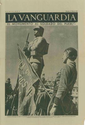 La Vanguardia. "El monumento al soldado del pueblo". Barcelona, 16 marzo 1937