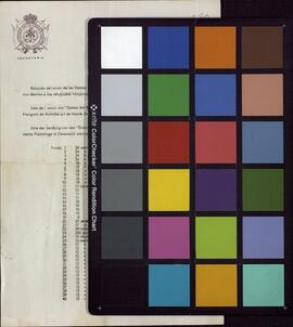 Documento del Real Cuerpo Colegiado de Caballeros Hijosdalgo de la Nobleza de Madrid sobre envíos de ropa a Hungría. Madrid, 8 enero 1957