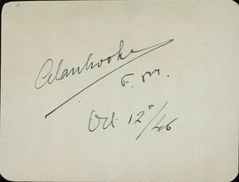 Alan Brooke, Francis (Sir). 12 Octubre 1946