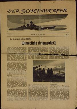 Hoja informativa Der Scheinwerf ("El centro de atención"), 11 de marzo de 1942,