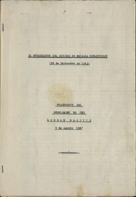 Informe sobre el Hundimiento del Acorazado Scharnhorst (26 de Diciembre de 1943), traducido de un suplemento de "The London Gazette" del 5 de Agosto de 1947