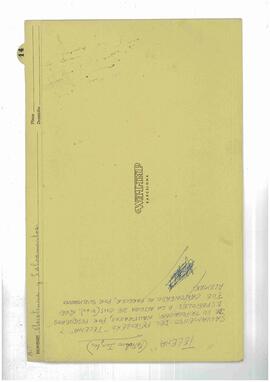 Pieza de Expediente de Juicio Militar sobre comportamiento(s) durante la Guerra Civil. Expediente, dictámenes y sentencia sobre el salvamento del petrolero británico "Telena" supuestamente atacado por un submarino alemán