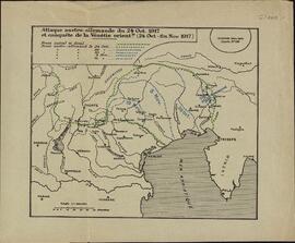 Plano del Ataque Austro-Alemán del 24 de Octubre de 1917 (incluye Conquista de la Venecia Oriental, finales de Noviembre de 1917)