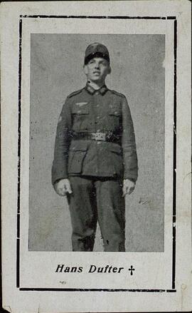 Esquela mortuoria, Hans Dufter, 21 julio 1944