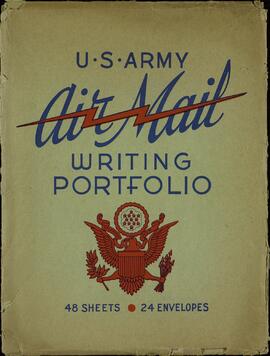 "Carpeta para correo aéreo del ejército de los EE.UU.". ca. 1945
