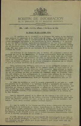"La Cámara de los Comunes firma". Boletín de información de la Embajada de su Majestad Británica, n.º 1.368. Madrid, 3 marzo 1945