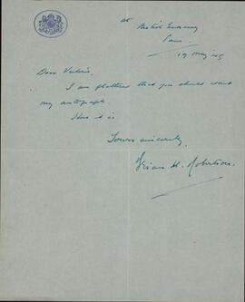 Robertson, Gen. Sir Brian H. 1º Barón de Robertson de Oakridge (1896–1974). 19 mayo de 1945