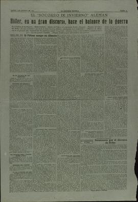 La Vanguardia Española. "Hitler, en un gran discurso, hace el balance de la guerra", 12 de Noviembre de 1942