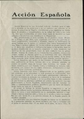 "Acción española". "Extracto del reglamento". 1931