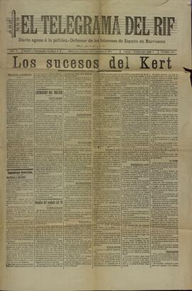 "El telegrama del Rif". Melilla, 24 septiembre 1911