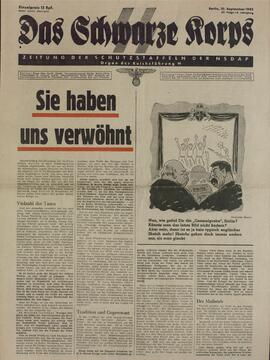 Das Schwarze Korps. Periódico para la defensa de la NSDAP. Berlín, 1942