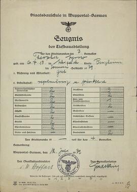 Syrow, Emil. "Certificado de la sección de ingeniería de caminos. 12 julio 1939"