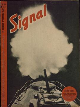 Signal. "Un proyectil trazador da la señal! Este disparo, casi vertical, marca generalmente el comienzo de los ataques nocturnos de las lanchas rápidas". 2º Nº Octubre 1942.