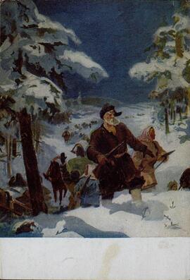 Rusia. Retaguardia de las líneas enemigas, muestra guerrilleros en acción. 1943