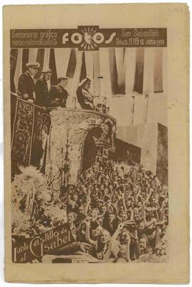 Fotos, Semanario Gráfico Nacionalsindicalista. "Junto al Castillo de Isabel". 10 de Junio de 1939.