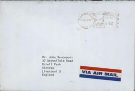 Gavin, Ten. Gen. James M. (1907-1990). Cartas a John Devonport. Febrero de 1978