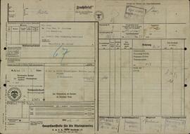 "Carta de porte aéreo. Colonia, 6 octubre 1939"