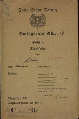 Estado libre de Danzig. Noviembre 1936
