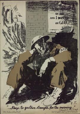 Topolski, Félix. "Dormir para reunir fuerzas para la mañana". 21 octubre 1940