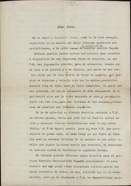 Castañé Lloret, Modesto. Carta a Francisco Franco. Génova, 29 marzo 1937
