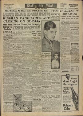 Daily Mail, 1 de Abril de 1944. "Zhukov se dirige a Hungría"