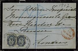 Carta y Sobre de la Zarina Alexandra Feodorovna al Gran Duque Mikhail. Gatchina, 8 junio 1902