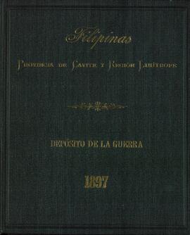 Planos de la Provincia de Cavite y Región Limítrofe (Filipinas), editado por el Depósito de la Guerra, 1897