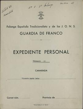 Harto Peña, Vicente: Expediente personal de la Guardia de Franco (F.E.T. y de las J.O.N.S.) 1952