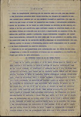 Informe de agente secreto bando nacional c. 1936 - 1939