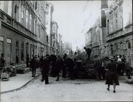 20 años después: Trabajos de reconstrucción luego de un bombardeo en Viena.