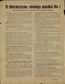 Deutches Fichte-Bund Hamburg (Asociación Alemana Fichte) "El bolchevismo, enemigo mundial n.º 1" (en español). Editor Falken. Verlag, Hamburgo.