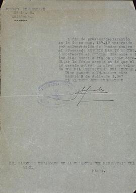 Signes Bolufer, Jaime. Comunicados del Ministerio del Aire. 1956