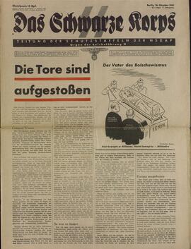Das Schwarze Korps. Periódico para la defensa de la NSDAP. Berlín, 16 octubre 1941